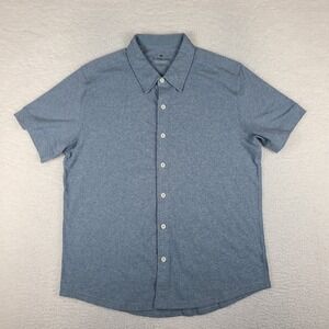 The Normal Brand Shirt Mens XL Blue Active Puremeso Button Up Short Sleeve